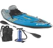 Sevylor Quikpak K1 1-Person Kayak Blue, 8&#039;7&#034; x 3&#039;