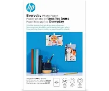 HP Everyday Photo Paper, Glossy, 4x6 in, 100 sheets (CR759A), Pack of 1