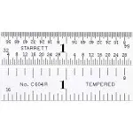 Starrett C604R-2 Steel Rule Spring-Tempered 2" 4R Grads