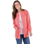 Catalog Classics Snap-Front Fleece Cardigan - Coral - 2x