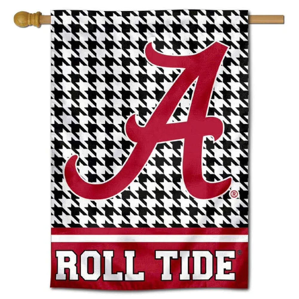 WinCraft Alabama Crimson Tide Houndstooth Pattern Double Sided House Flag