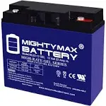 Mighty Max Battery ML22-12GEL - 12 Volt 22 AH, GEL Type, Internal Thread (INT) Terminal, Rechargeable SLA AGM Battery