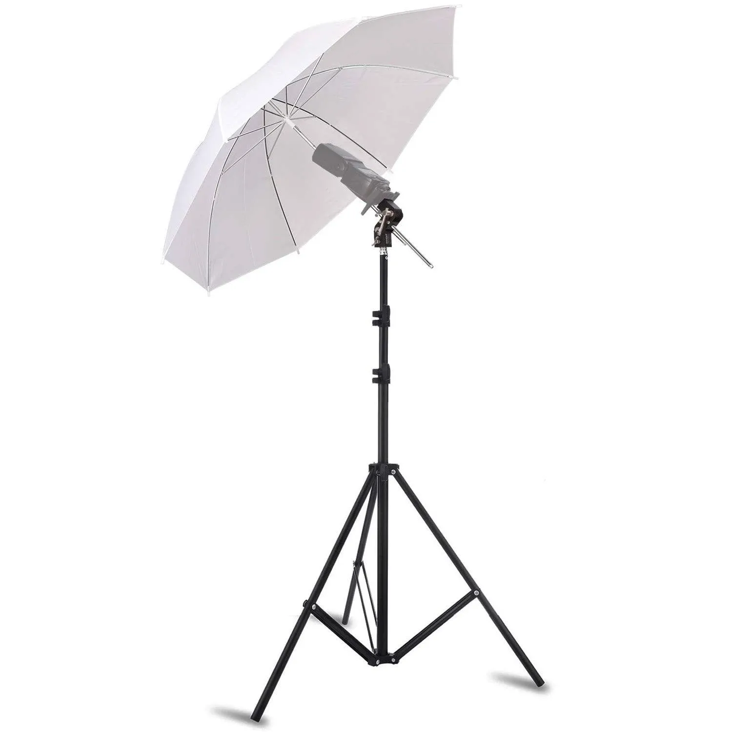 Selens Photo Umbrella Kit 33"/84cm White Soft Umbrella with Light Stand and Metal Flash Bracket Mount for Portrait Photography , Studio and Video