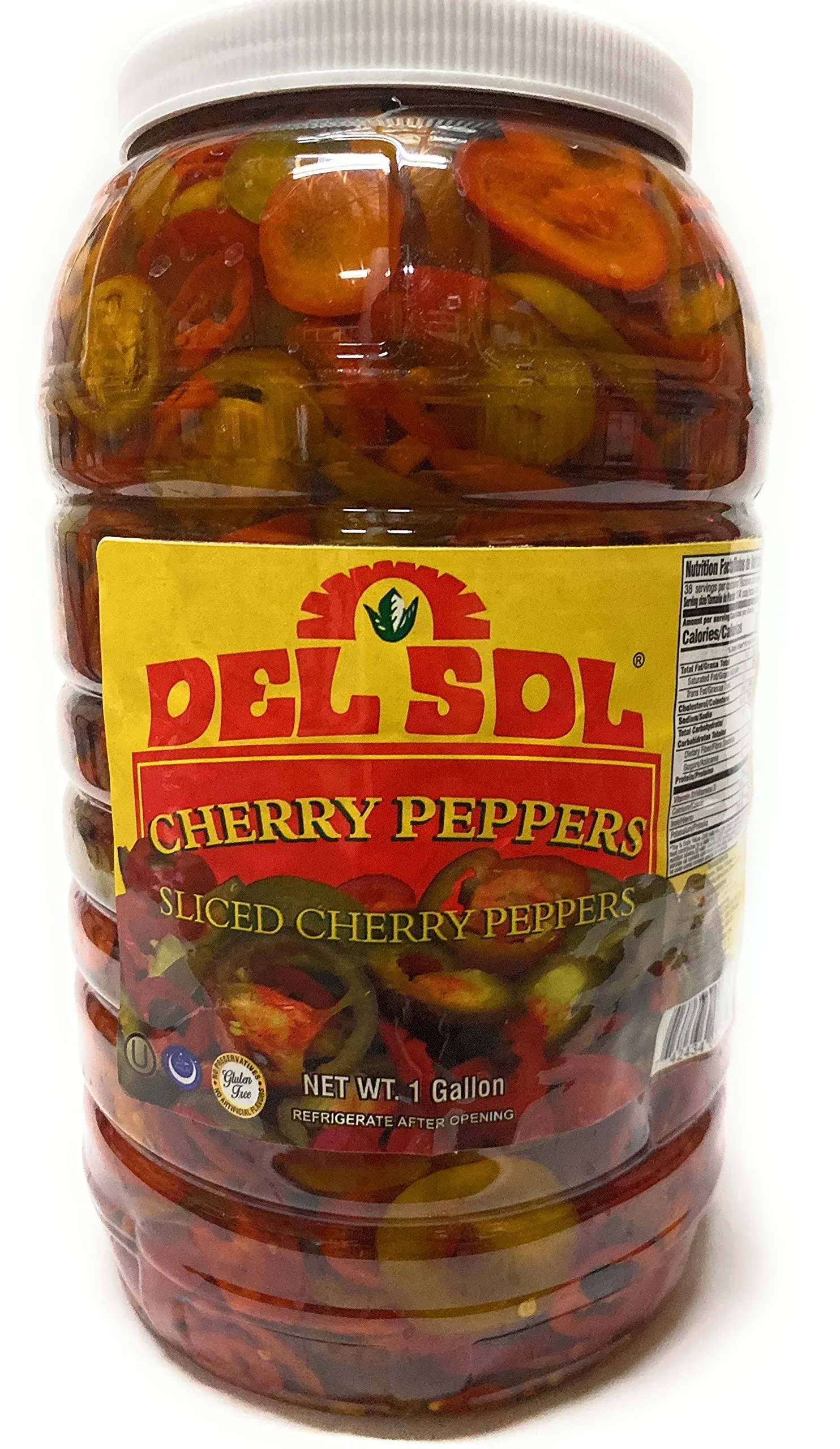 Del Sol - Sliced Cherry Peppers 1 Gallon - Sliced Cherry Peppers