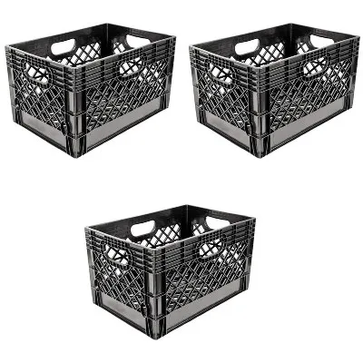 Juggernaut Storage Stackable Storage Crate with Handles