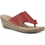 White Mountain Beaux Wedge Sandal | Women's | Red | Size 7.5 | Sandals