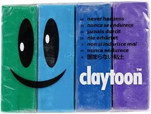 Van Aken Claytoon Modeling Clay – 1 lb Set (Four 4-oz Bars) – for Adult Use Only – Perfect for Claymation, Stop Motion, Models, and More!