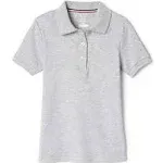 French Toast Girls' Short Sleeve Interlock Polo With Picot Collar