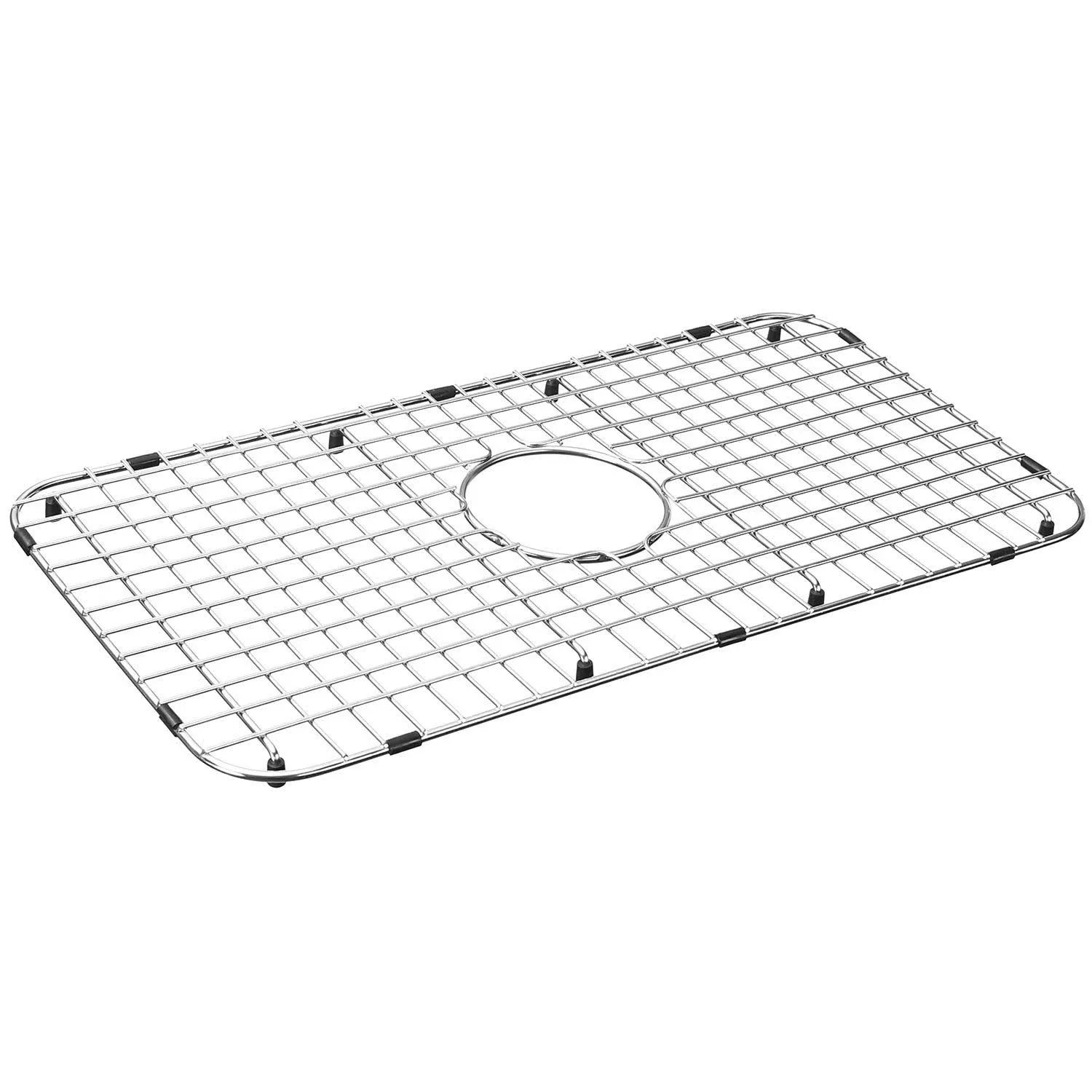 Serene Valley Sink Bottom Grid 25-1/8 inch x 12-7/8 inch Centered Drain with ...