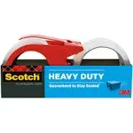 Scotch Packaging Tape with Dispenser, 1.88" x 38.2" - 2 rolls