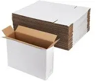 Hoikwo 25 Packs 12x9x4 Inches White Shipping Boxes , Sturdy Packaging Boxes