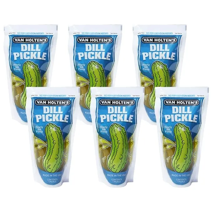 Van Holten's Pickles - Jumbo Dill Pickle-In-A-Pouch - 6 Pack