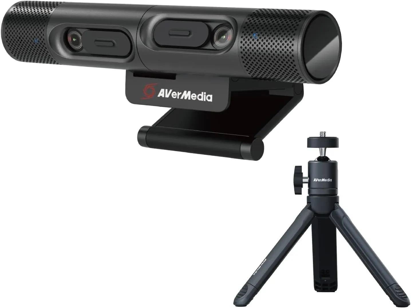 AVerMedia PW313D DualCam, 2-in-1 Webcam for Remote Learning, Conferencing and Hosting Meetings, 2 Autofocus Cameras and Mics, Works with Zoom, Teams and Skype, TAA/NDAA Compliant 2K30 DualCam