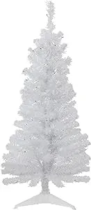 "Northlight 4' Pre-lit Rockport White Pine Artificial Christmas Tree  Green Lights"