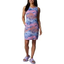 Columbia Women&#039;s Sleeveless Chill River Mini Hibiscus Print Dress - Nocturnal - L