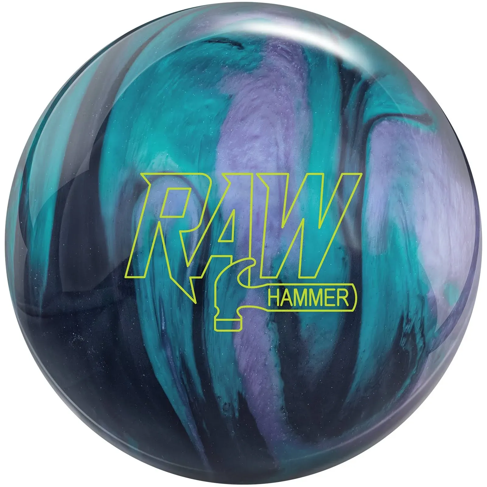 Hammer Raw Black/Purple/Teal Bowling Ball 10lbs