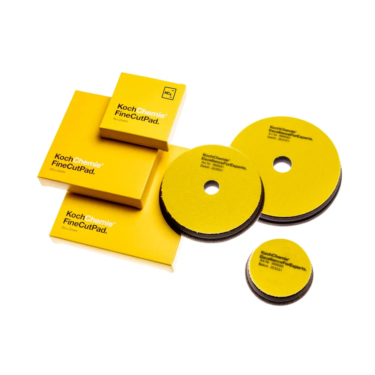 3&#034; Koch Chemie Fine Cut Pad | Yellow Foam Medium Polishing Cutting 