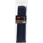 TR Industrial Multi-Purpose UV Resistant Black Cable Ties, 18 inches, 50 Pack