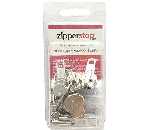 Zipperstop Wholesale - Zipper Repair Kit Solution 9 Sets YKK Auto Lock Sliders Assorted 3 of #3, 2 of #5, 2 of #7 and 2 of #10 Included Top & Bottom