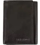 Steve Madden black leather tri fold wallet