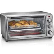 Hamilton Beach - Sure-Crisp 6-Slice Air Fryer Toaster Oven - Stainless