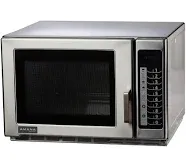 Amana RFS12TS Medium Duty Stainless Steel Commercial Microwave with Push Button Controls - 120V, 1200W