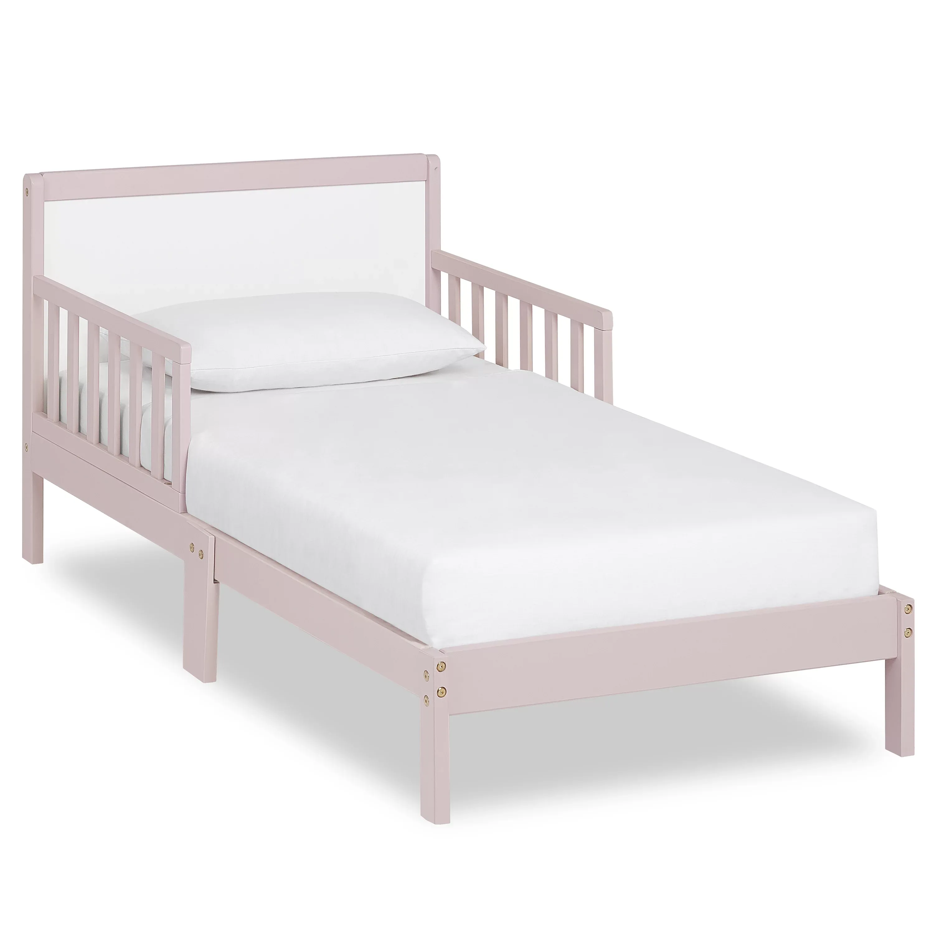 Dream On Me Brookside Toddler Bed - Blush Pink/White