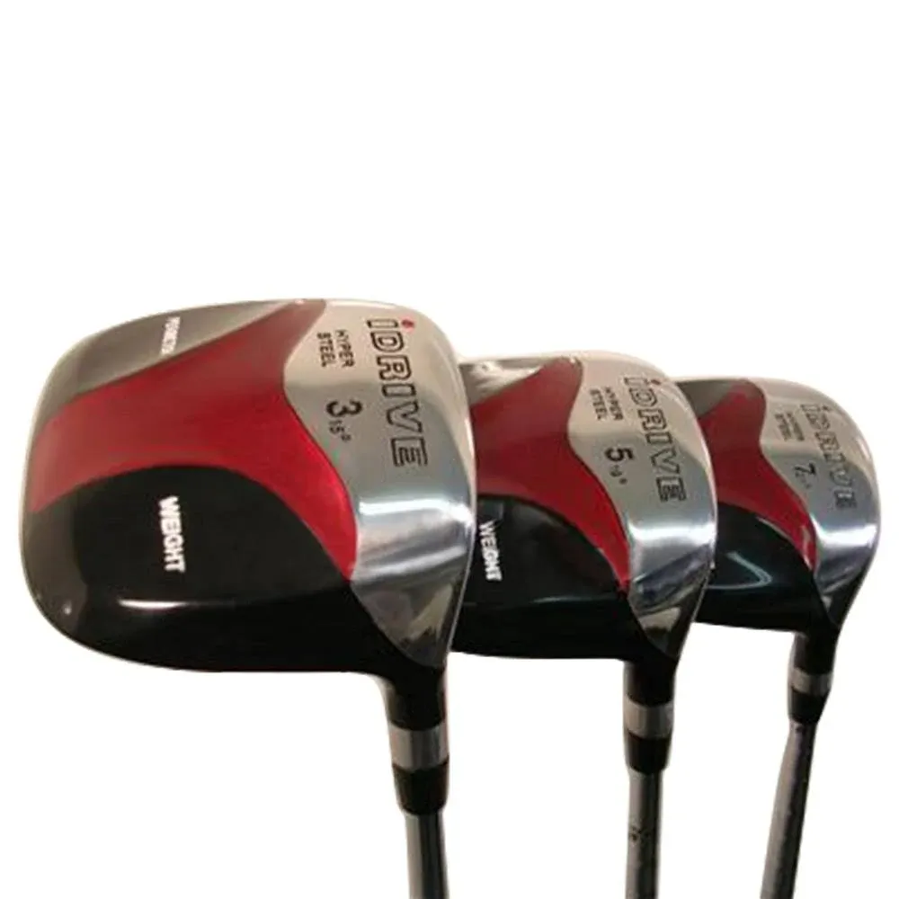 Senior Men's iDrive Fairway 3 5 7 Wood Golf Clubs Senior "A" Flex Arthritic Grip