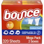 Bounce Fabric Softener Dryer Sheet Outdoor Fresh, 160 Sheets (Pack of 2)