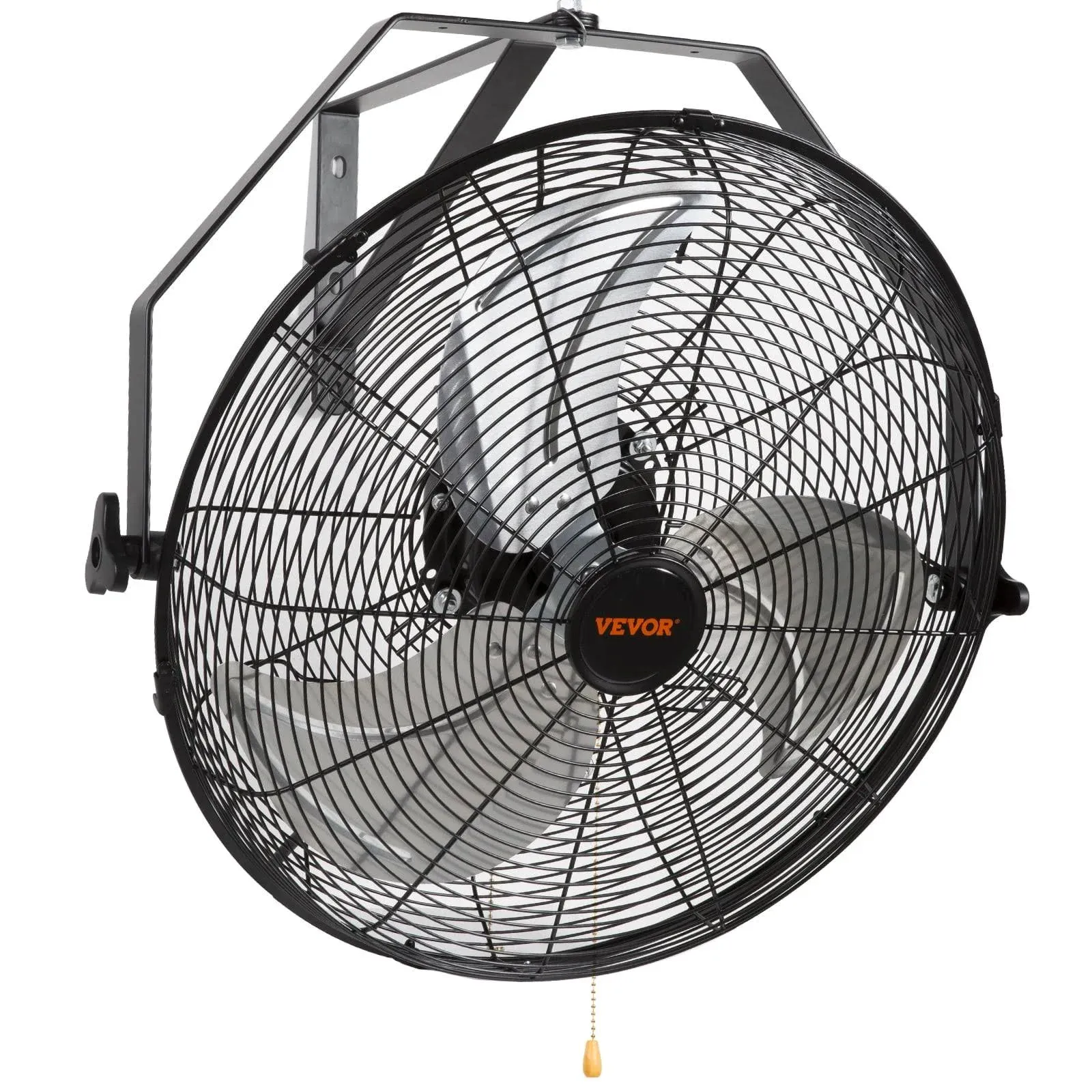 Bentism Industrial Wall Mount Fan Oscillating Metal Fan 17.6' 3 Speed Waterproof