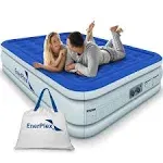 Enerplex Queen Air Mattress with Built-in Pump - 16 inch Double Height Inflatable Mattress for Camping