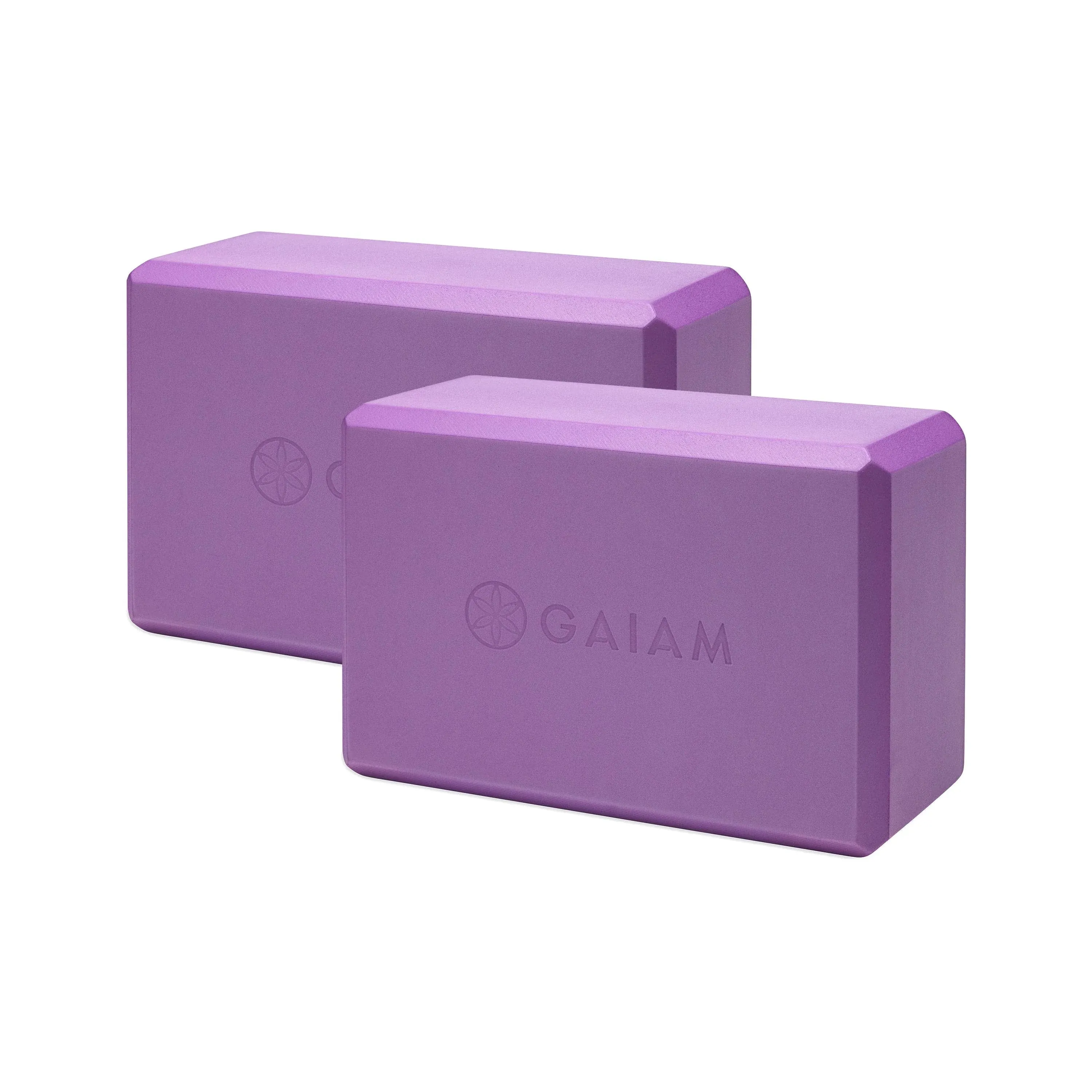 2 pack Gaiam Yoga Block set new in package guides posture &amp; alignment 