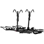 KAC Bike Rack for Car, SUV, Hatchback Mount - 2" Anti-Wobble Rachet Hitch for 4 Bikes - Heavy Duty Bicycle Carrier, Easy to Assemble/Install - Tire & Frame Stramps Included