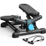 MERACH Mini Stepper for Exercise, Twist Stair Stepper 330LBS Capacity, Black