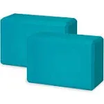 Gaiam Yoga Block - Supportive Latex-Free Eva Foam Blue (set of 2) NEW