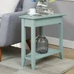 Convenience Concepts American Heritage Wedge End Table with Shelf, Green