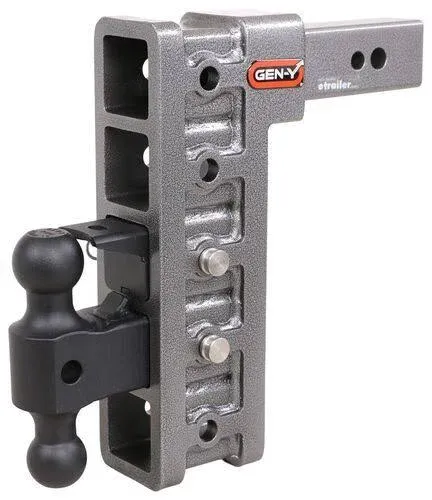 Gen-Y Mega Duty Shank Drop TW 32K Hitch w/GH-0161 Dual-Ball Pintle Lock