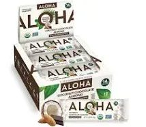 ALOHA Plant Based Protein Bars, Chocolate Fudge Brownie (Pack of 12) New