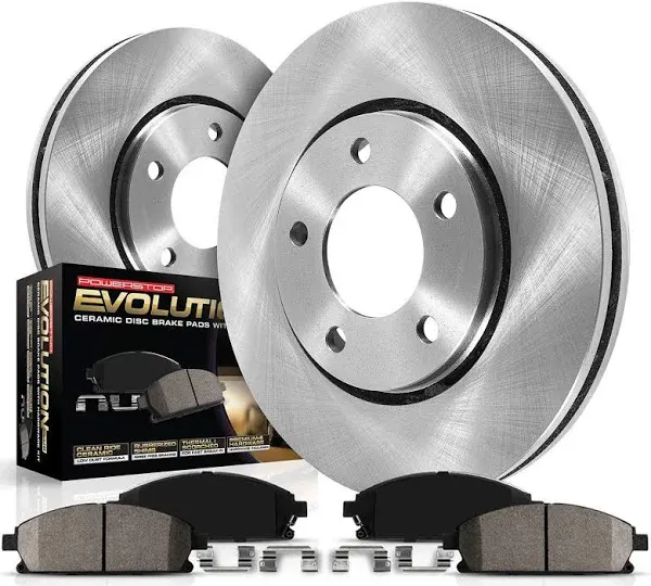 2012 Acura RDX Rear OE Stock Replacement Low-Dust Ceramic Brake Pad and Rotor Kit KOE206 by Powerstop®