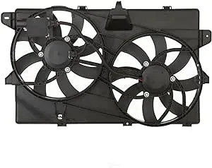 Autoshack Radiator Dual Cooling Fan Assembly with Controller Replacement for 2007 2008 2009 2010 2011 2012 2013 2014 Ford Edge 2007-2015 Lincoln MKX