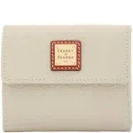 Dooney &amp; Bourke Pebble Grain Small Flap Credit Card Wallet - Bone