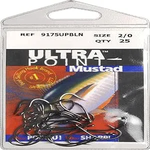 Mustad 9174 UltraPoint Live Bait Needle Point, 3X Short Shank, O'Shaug