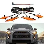 SEVEN SPARTA 4 PCS Grill Led Lights Compatible with Toyota 4Runner 2014-2024 TRD Pro Grille and 2014-2019 SR5, Premium, Limited, TRD Off-Road, Fuse and Instruction Included (Amber)