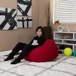 Flash Furniture DG-BEAN-SMALL-SOLID-RED-GG Bean Bag Chair Small Removable Slip