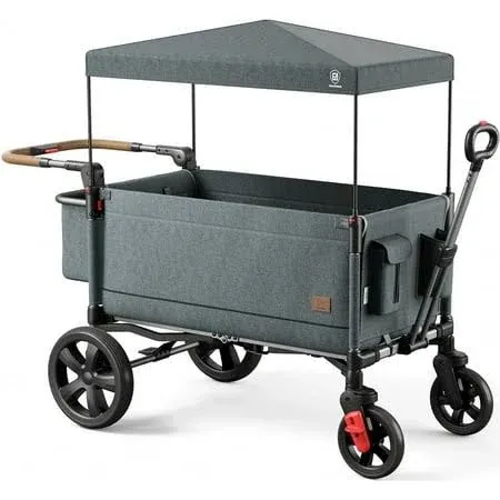 Ever Advanced Side-Unzip Folding Wagon Stroller for 2 Kids