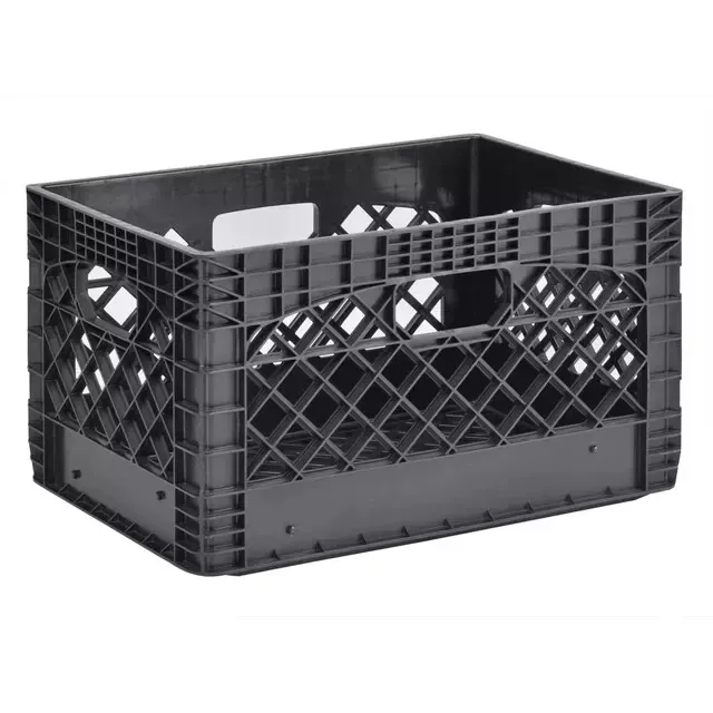 Juggernaut Storage 24 Quart Stackable Storage Crate with Handles (3 Pack)