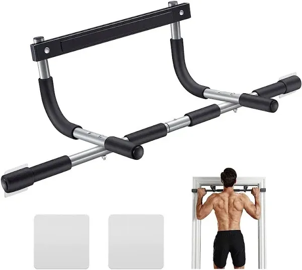 Multi-Grip Doorway Pull Up Bar - Heavy Duty, 440 lbs Capacity, Indoor Fitness