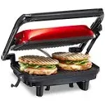 Hamilton Beach Hamilton Press Gourmet Sandwich Grilled Cheese Portable Electric Grill Maker