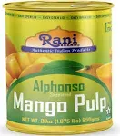 Rani Mango Pulp Puree (Makes Mango Lassi Shakes) Alphonso Sweetened 30oz (1.875lbs) 850g ~ Kosher | All Natural | Non GM