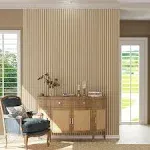 Oxdigi Wooden Slat Peel and Stick Wallpaper - Self-Adhesive Contact Paper with 3D Effect | Waterproof & Removable | PVC Contact Paper for Countertops & Cabinets | 11.8 in x 16.4 ft | Nature Wood